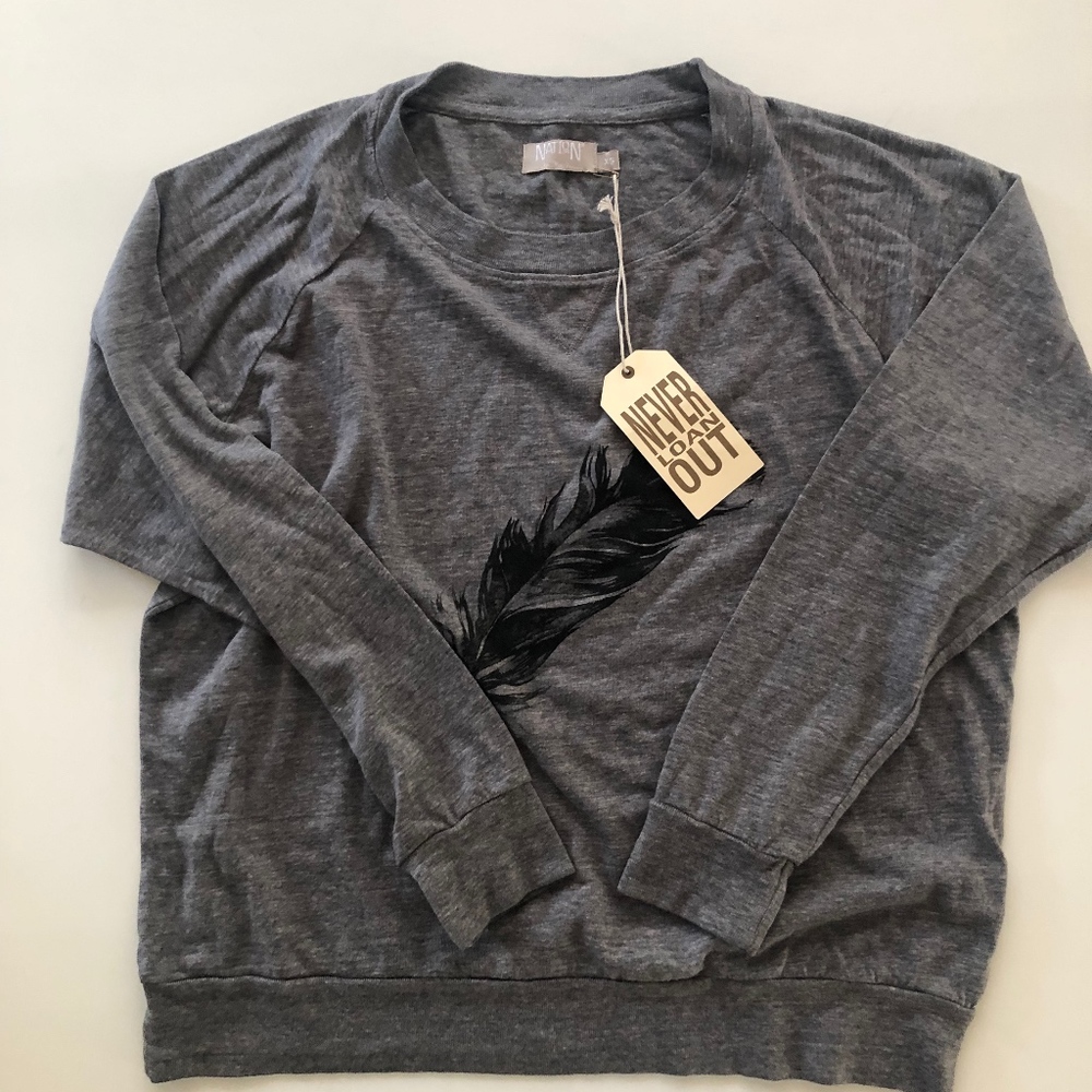 Nation Grey Sweatshirt NWT - Size XS
